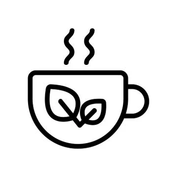Tea in a mug icon vector. Isolated contour symbol illustration 스톡 일러스트