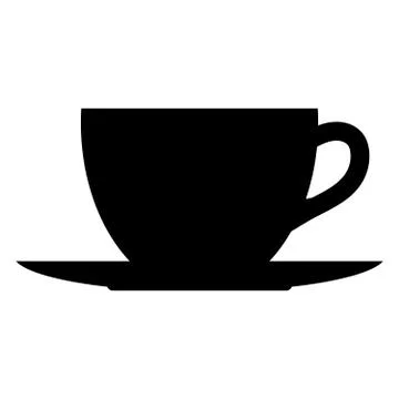 Tea or coffee Cup and saucer Stock Illustration
