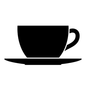 Tea or coffee Cup and saucer Stock Illustration