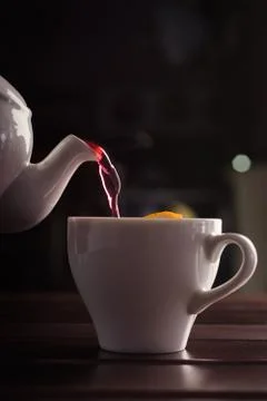 Tea with orange Foto stock