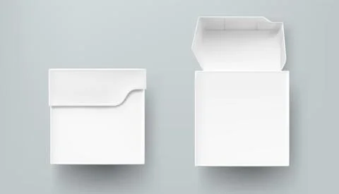 Tea package mockup, paper or carton box front view Stock-Illustration