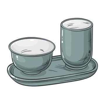 Tea pair isolated Stock Illustration