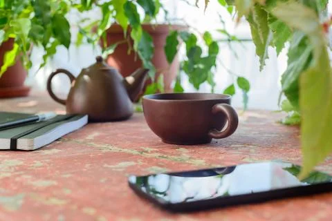 Tea Party between work Stock Photos