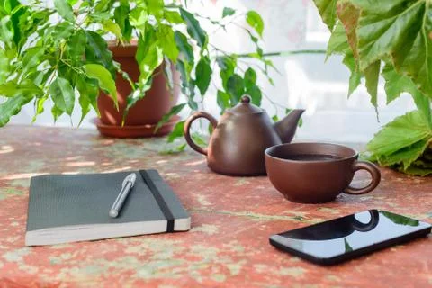 Tea Party between work Stock Photos