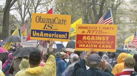 Tea Party Protest Stock Footage 10847392