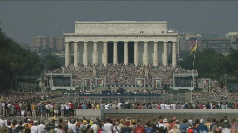 Tea Party rally in DC Stock Footage