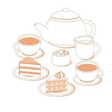 Tea party time 2 Stock Illustration