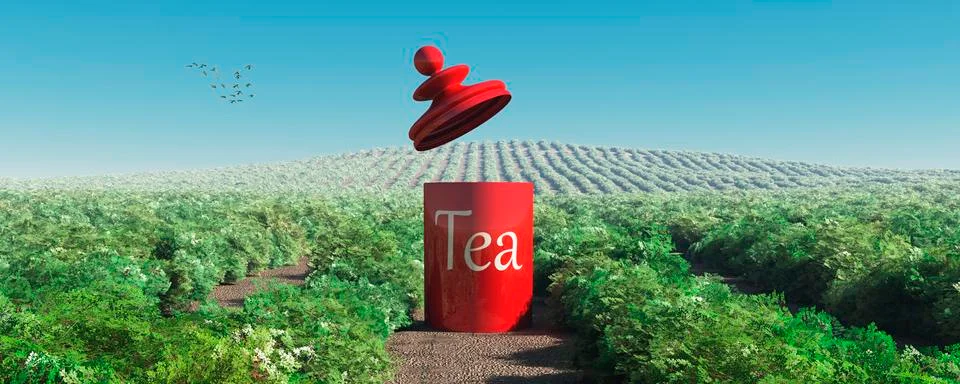 Tea plantation Stock Illustration