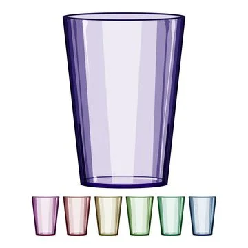 Tea plastic cup cartoon vector graphic Illustrazione stock