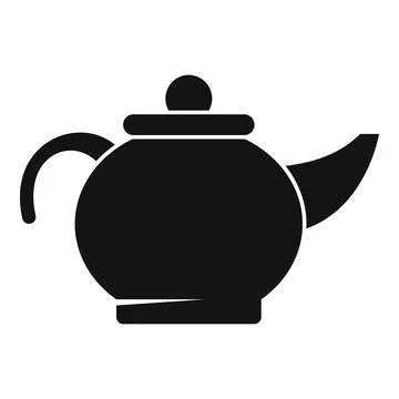 Tea pot icon simple vector. Hot drink Stock Illustration