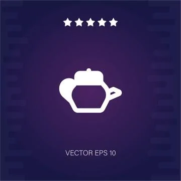 Tea pot vector icon Stock Illustration