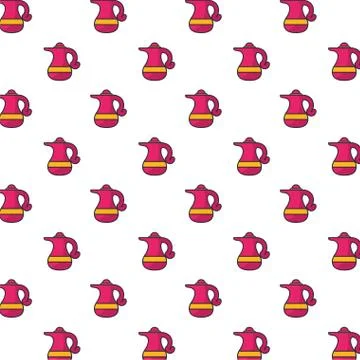 Tea pots pattern background icons Stock Illustration