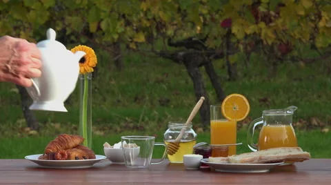 Tea poured into cup Stock Footage 56522407