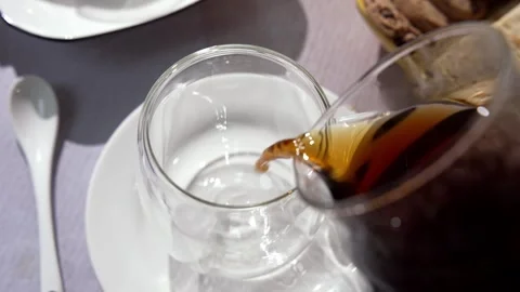 Tea Pouring Into A Cup for A Calm and Simple Moment Video stock 342086282