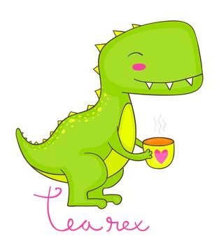Tea rex Stock Illustration