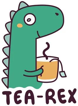 Tea-Rex Stock Illustration