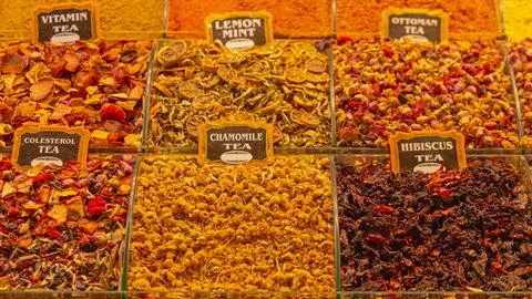 Tea Selection in Bulk Stock Photos
