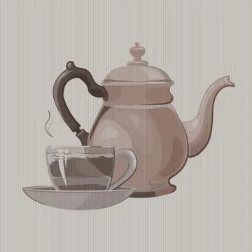 Tea service Stock Illustration