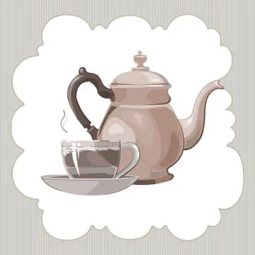 Tea service Illustrazione stock