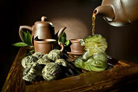 Tea service Stock Photos