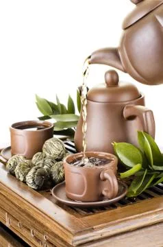 Tea service Stock Photos