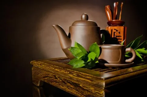 Tea service Stock Photos