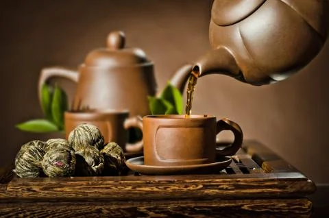 Tea service Stock Photos
