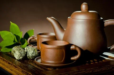 Tea service Stock Photos