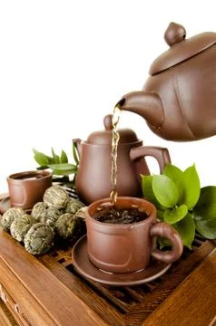 Tea service Stock Photos