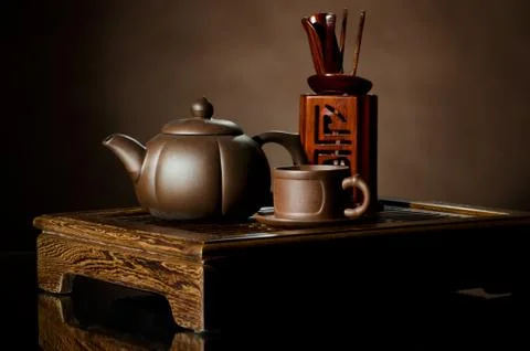 Tea service Stock Photos