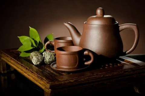 Tea service Stock Photos