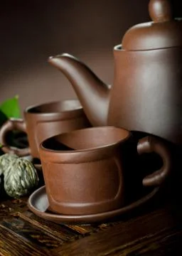Tea service Stock Photos