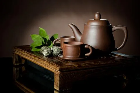 Tea service Stock Photos