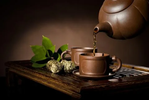 Tea service Stock Photos