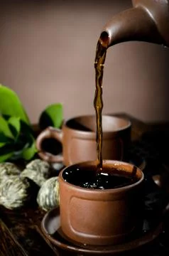 Tea service Stock Photos