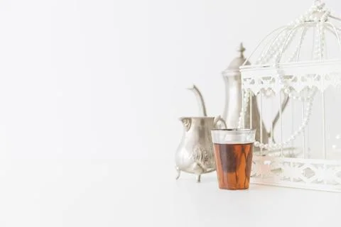 Tea set cage Stock Photos
