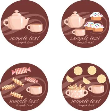 Tea set Stock Illustration