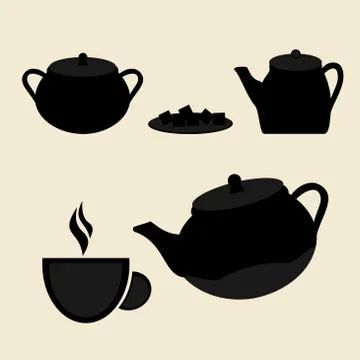 Tea set Stock Illustration