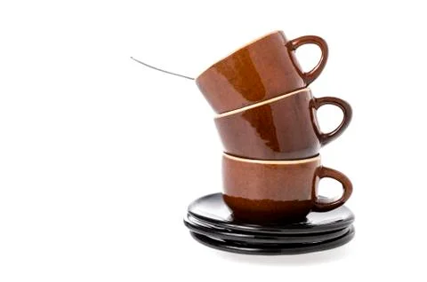 Tea set isolated over white Stock Photos