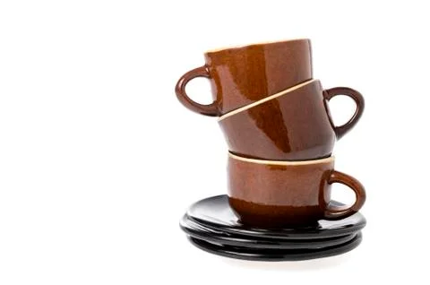 Tea set isolated over white Stock Photos