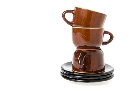 Tea set isolated over white Stock Photos