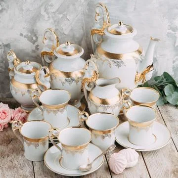 Tea set Foto stock