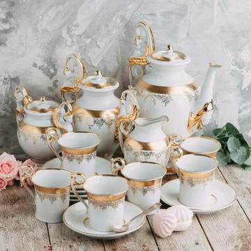 Tea set Foto stock