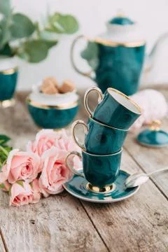 Tea set Stock Photos