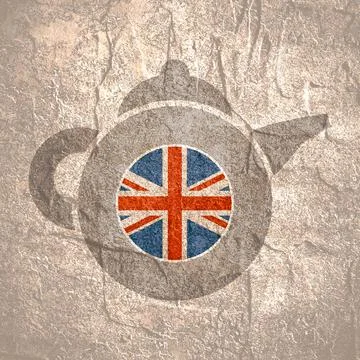 Tea shop emblem Stock Illustration