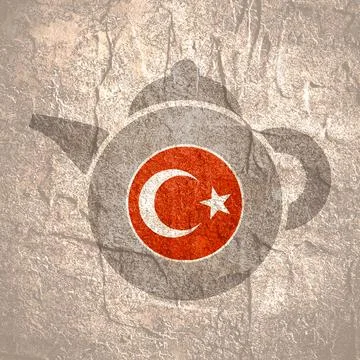 Tea shop emblem Stock Illustration