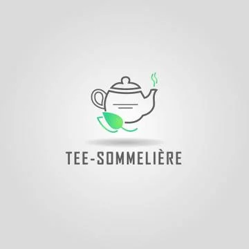 Tea Shop Logo Design template. Illustrazione stock