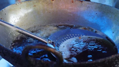 Tea snack, deep fried oily unhealthy food. home made recipe. Stock Footage 245298179