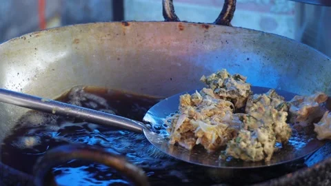 Tea snack, deep fried oily unhealthy food. home made recipe. Stock Footage 245298201