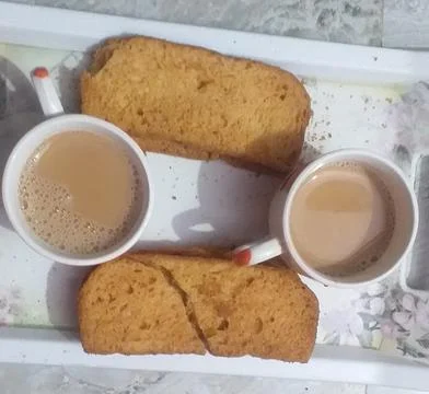 Tea with snacks Stock Photos